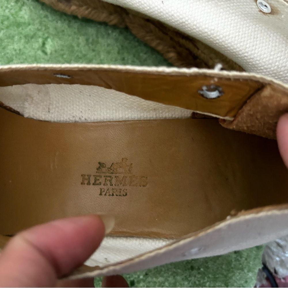 Hermes Espadrilles insect flats classic loafers rare vintage shoes bug slide ins - Picture 9 of 13